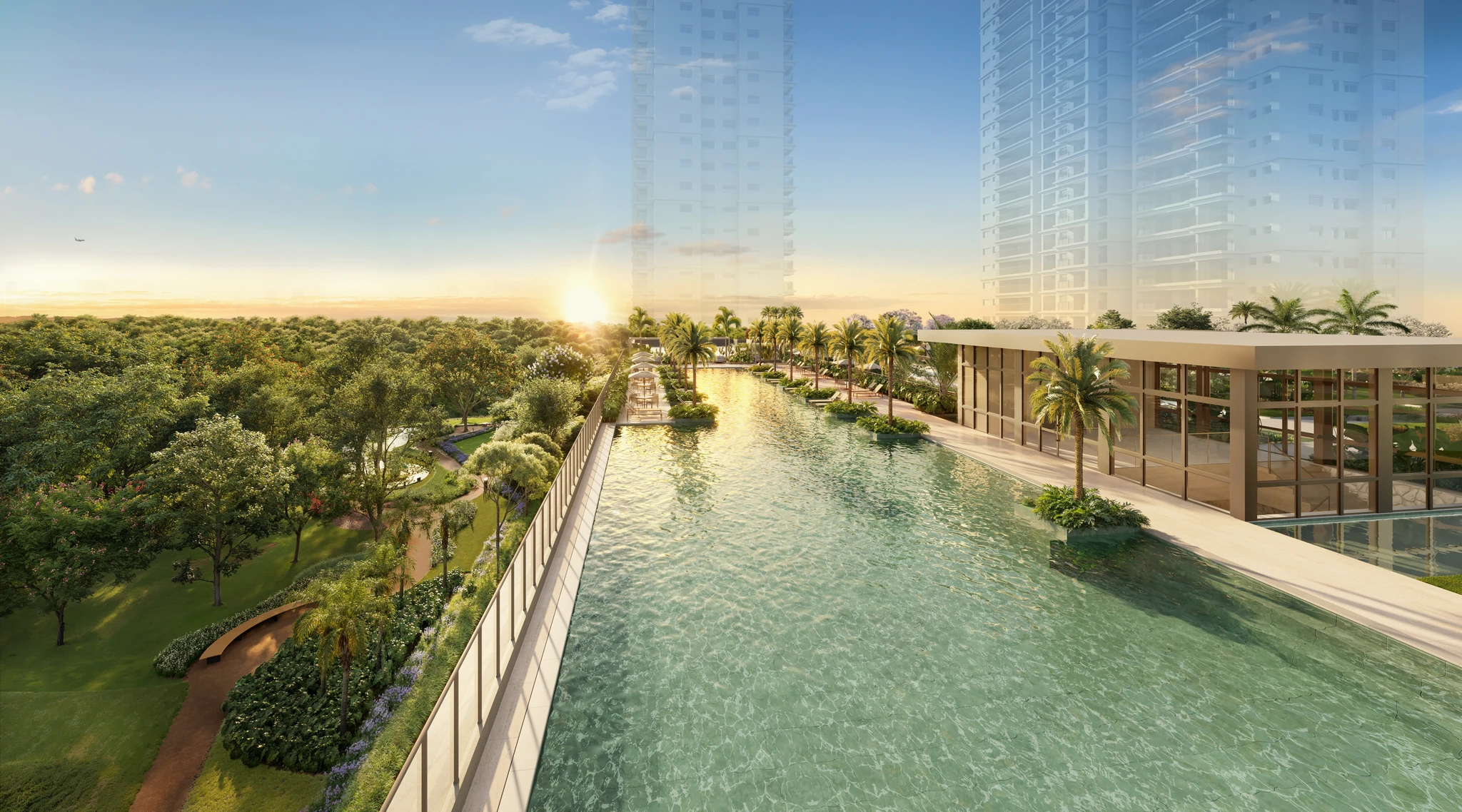 Piscina com raia de 60 m